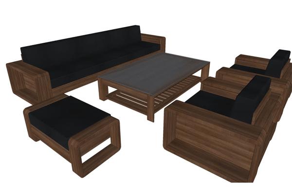 Tiêu chuẩn kích thước sofa gỗ nguyên khối cho phòng khách