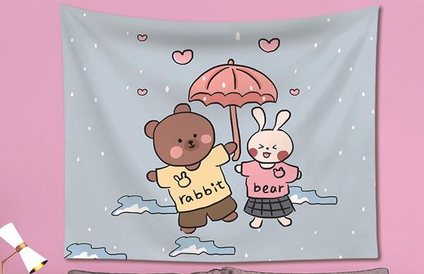 Tranh thảm treo tường hoạt hình