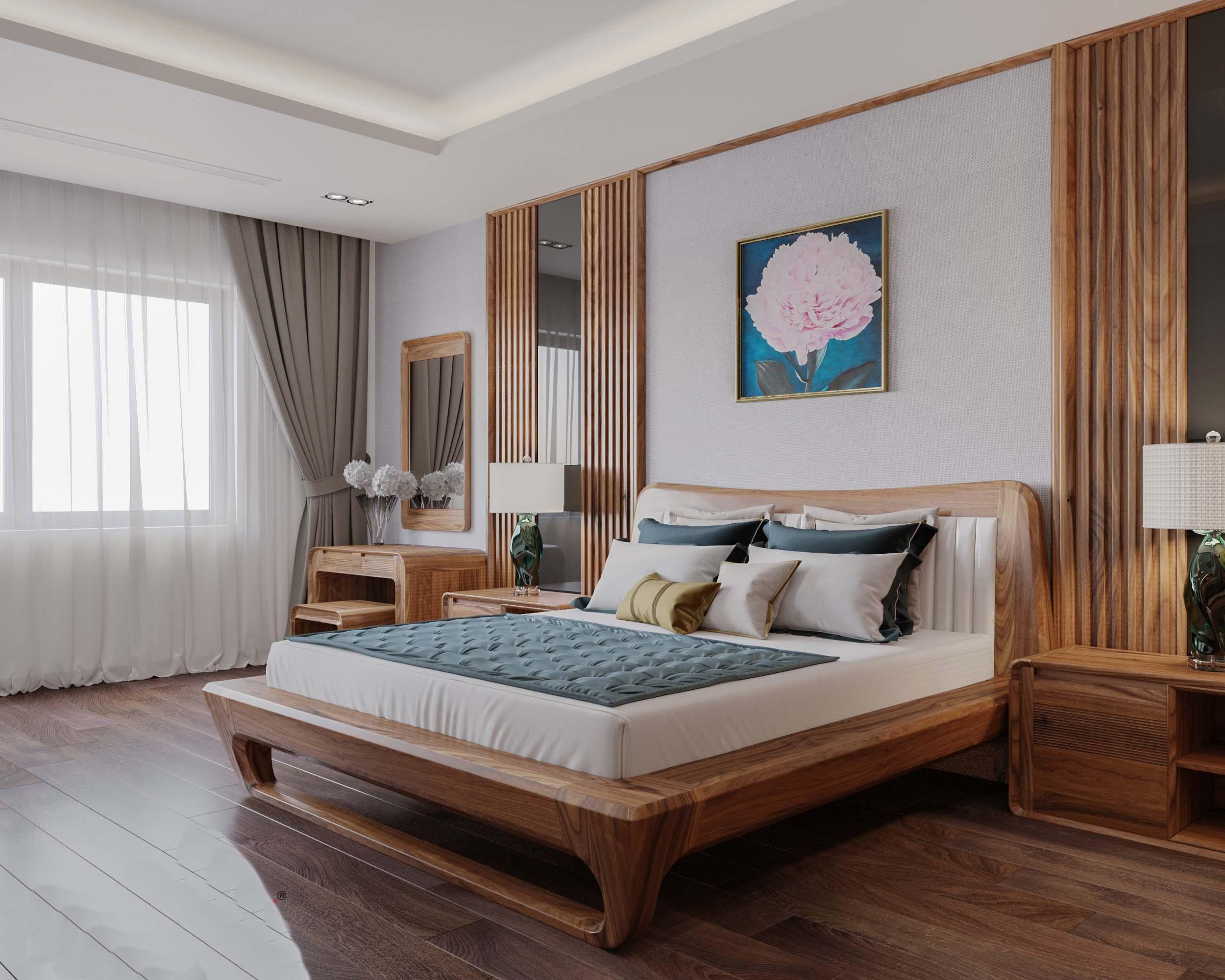 Tổng hợp 30 mẫu giường gỗ tự nhiên đẹp năm 2022