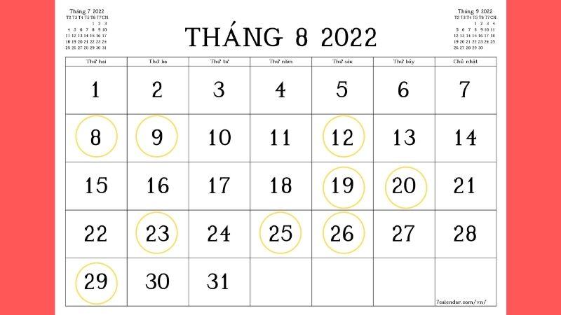 Tháng 8 có ngày lễ gì