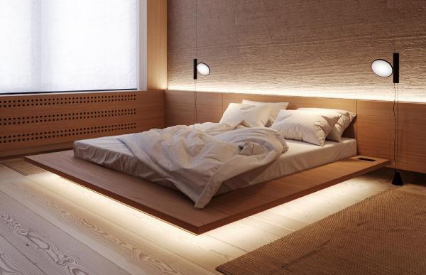 Nên sử dụng đèn có gam màu nhẹ nhàng cho phòng ngủ 