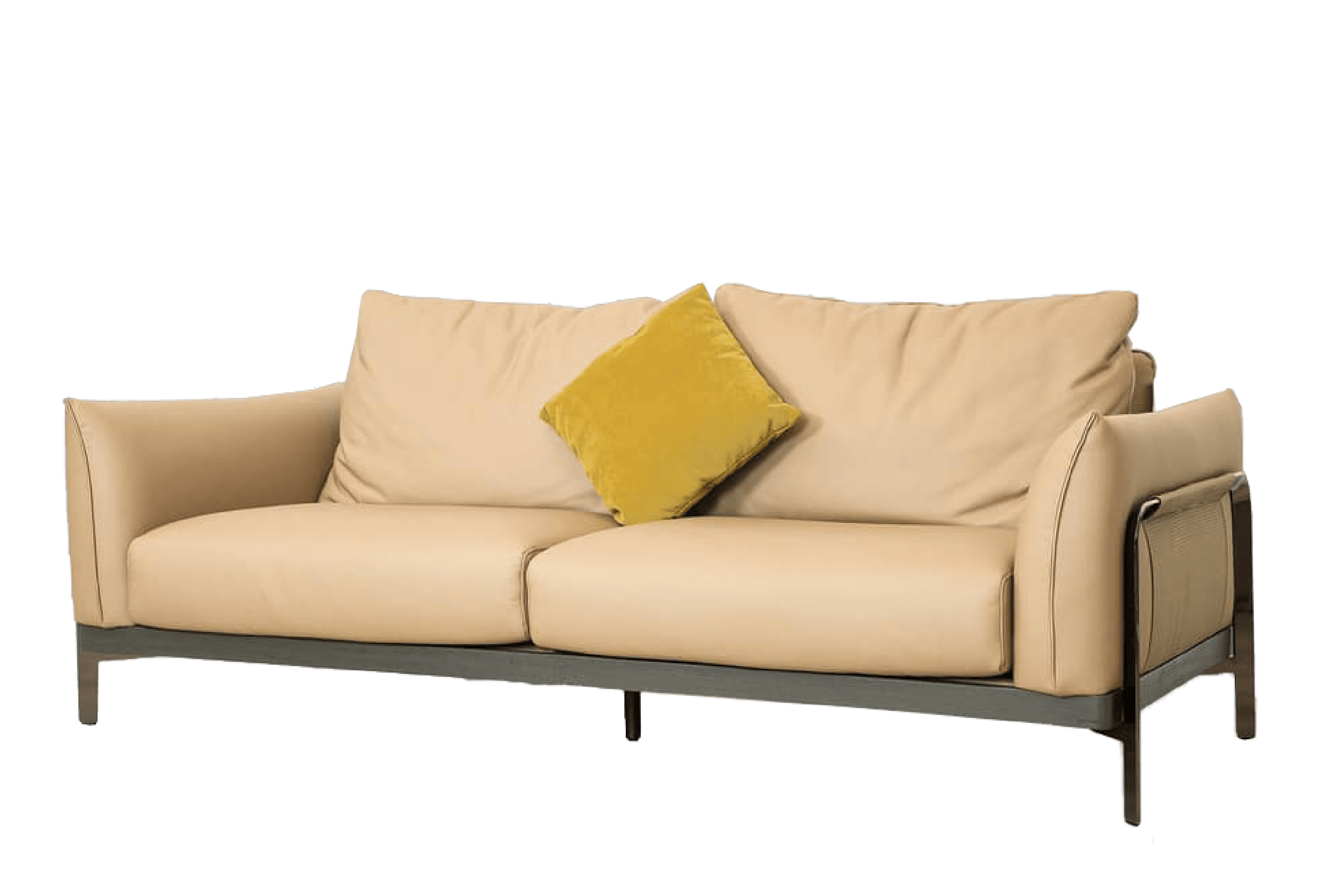 Ghế Sofa đơn Kuka BY.732 Da Microfiber Màu nâu 100x98x72/88