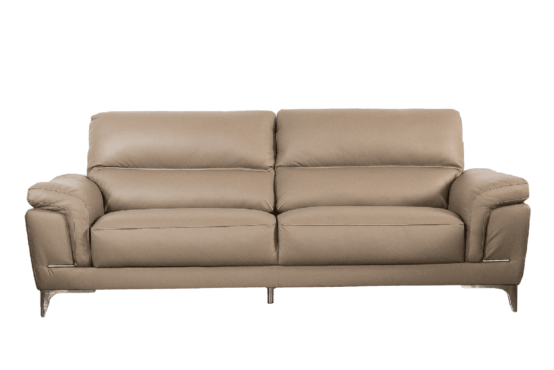 Sofa Văng Kuka 1893B da bò thật tiếp xúc màu nâu nhạt (M9922/PVC) 215x95x86