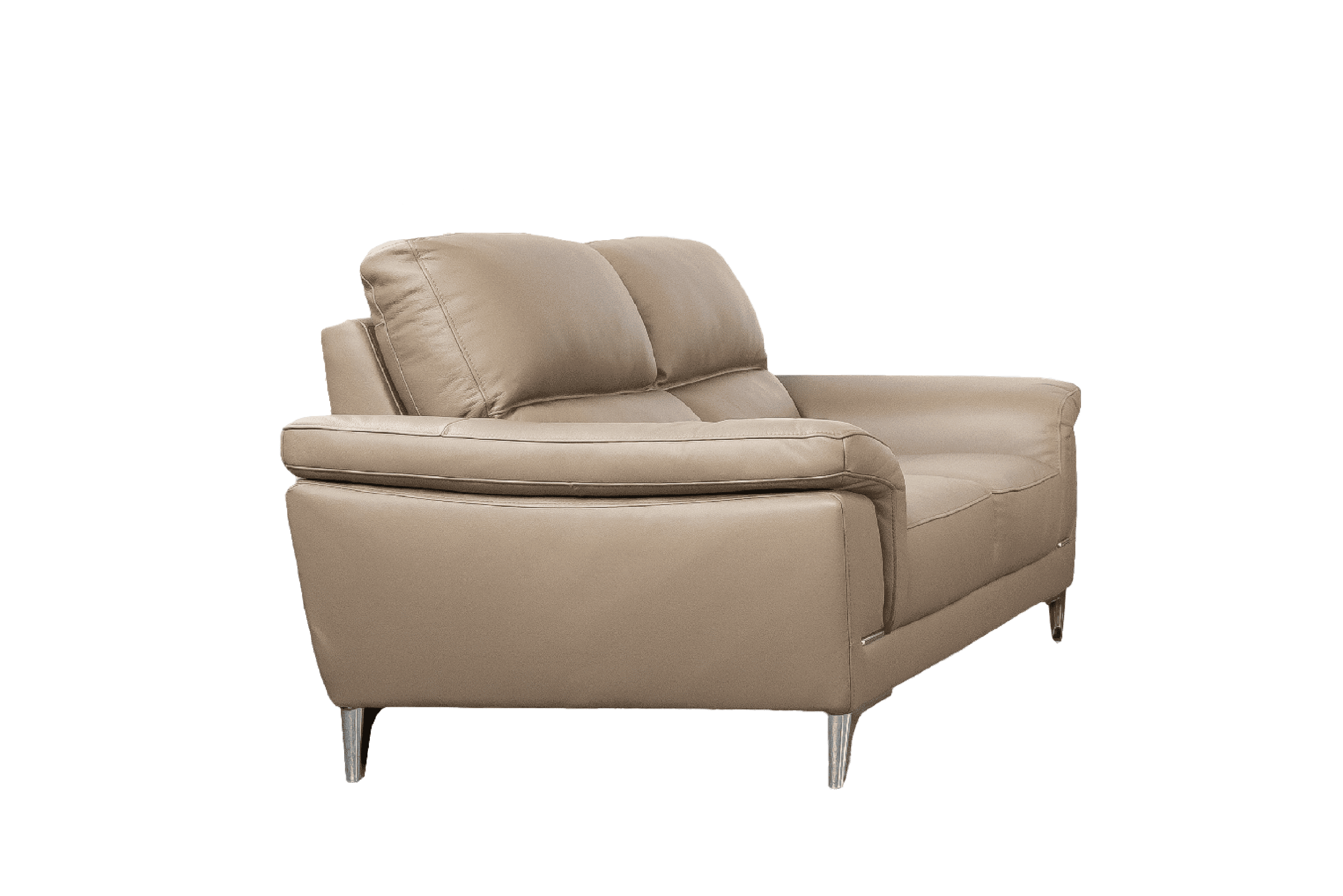 Sofa Văng Kuka 1893B da bò thật tiếp xúc màu nâu nhạt (M9922/PVC) 215x95x86