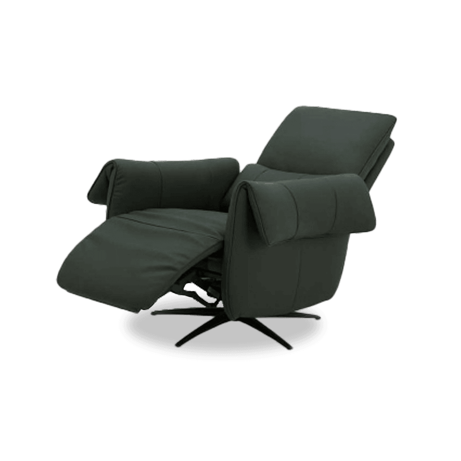 Ghế Sofa đơn Kuka KG.A092 Da thật (100%) chỉnh điện Màu xanh lá 89x90/163x105