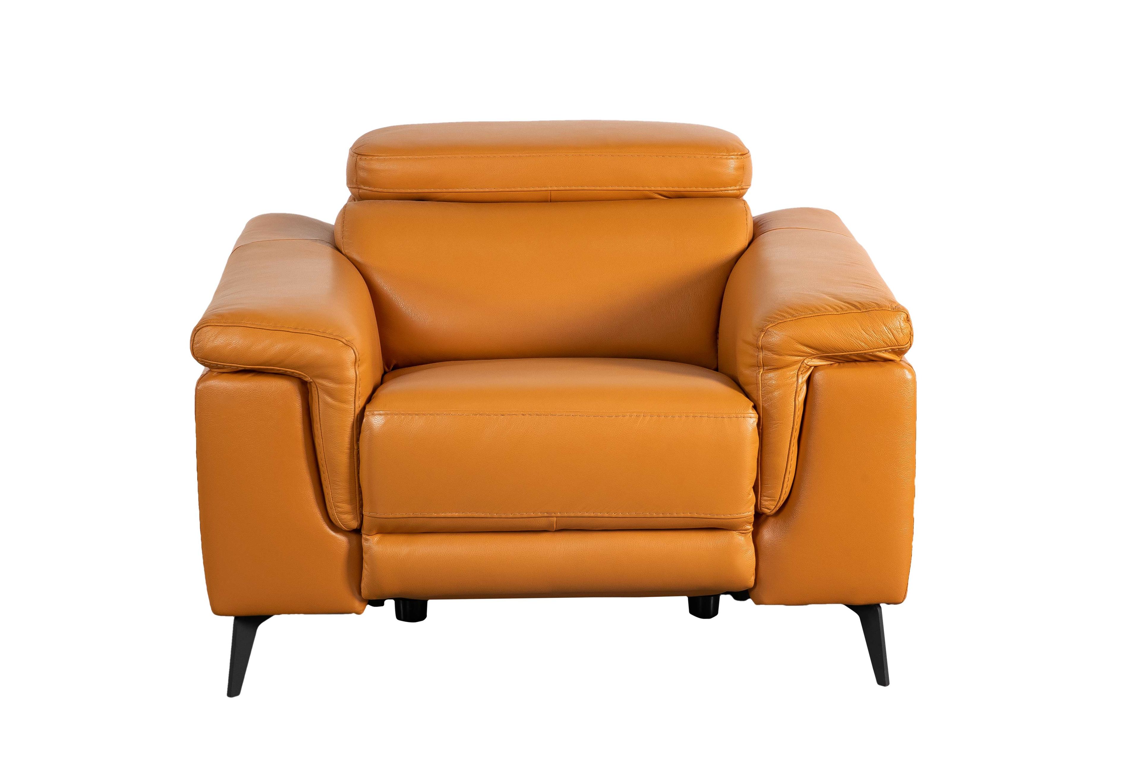Sofa đơn điện Kuka 5319 Da thật tiếp xúc Màu nâu nhạt 112x103/162x79/99