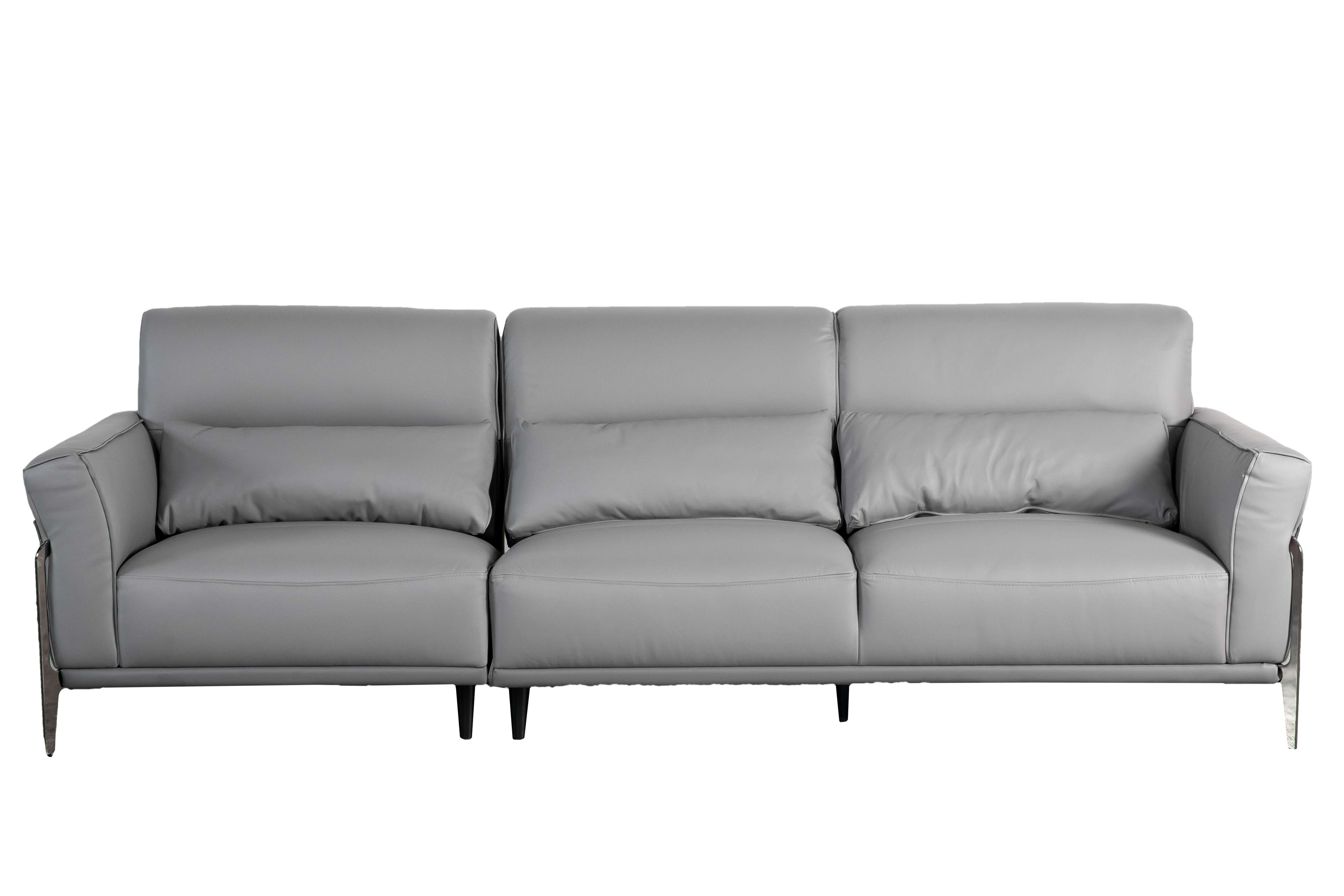 Sofa văng/băng Kuka 8181 Da bò thật tiếp xúc màu xám 2810*1030*810