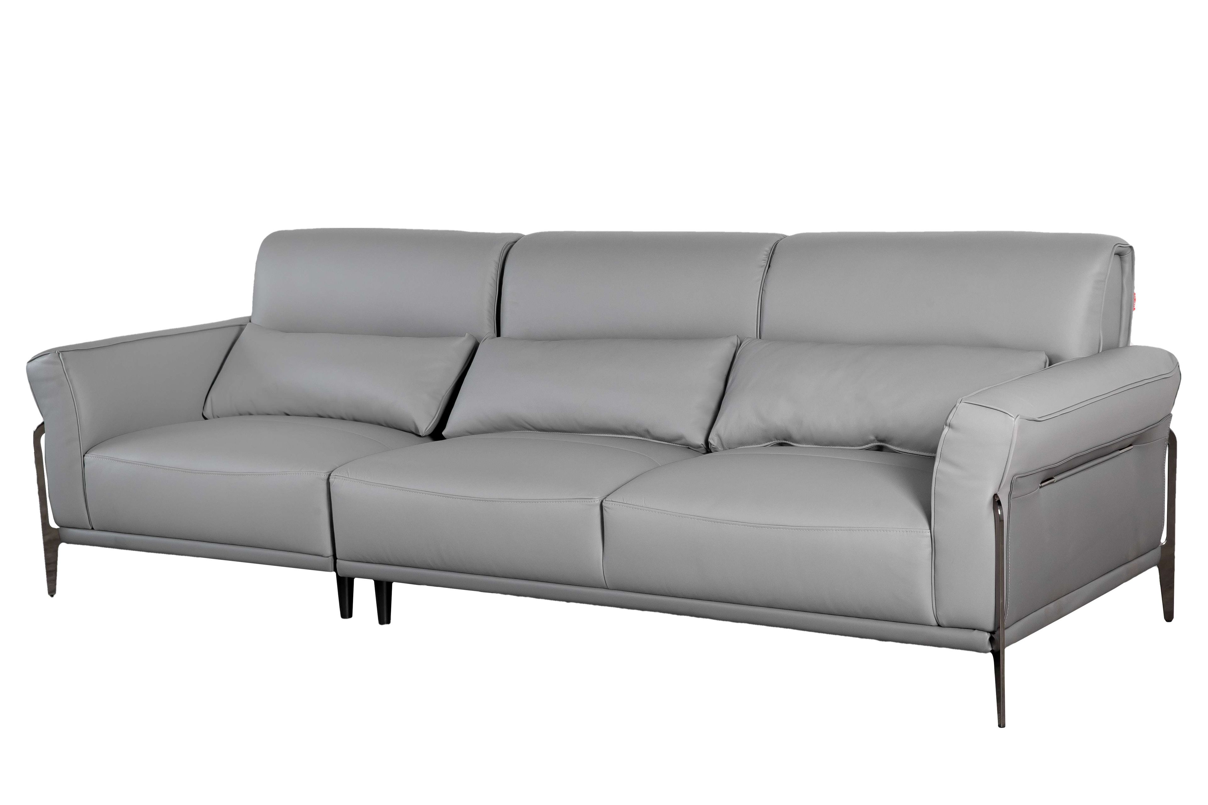 Sofa văng/băng Kuka 8181 Da bò thật tiếp xúc màu xám 2810*1030*810