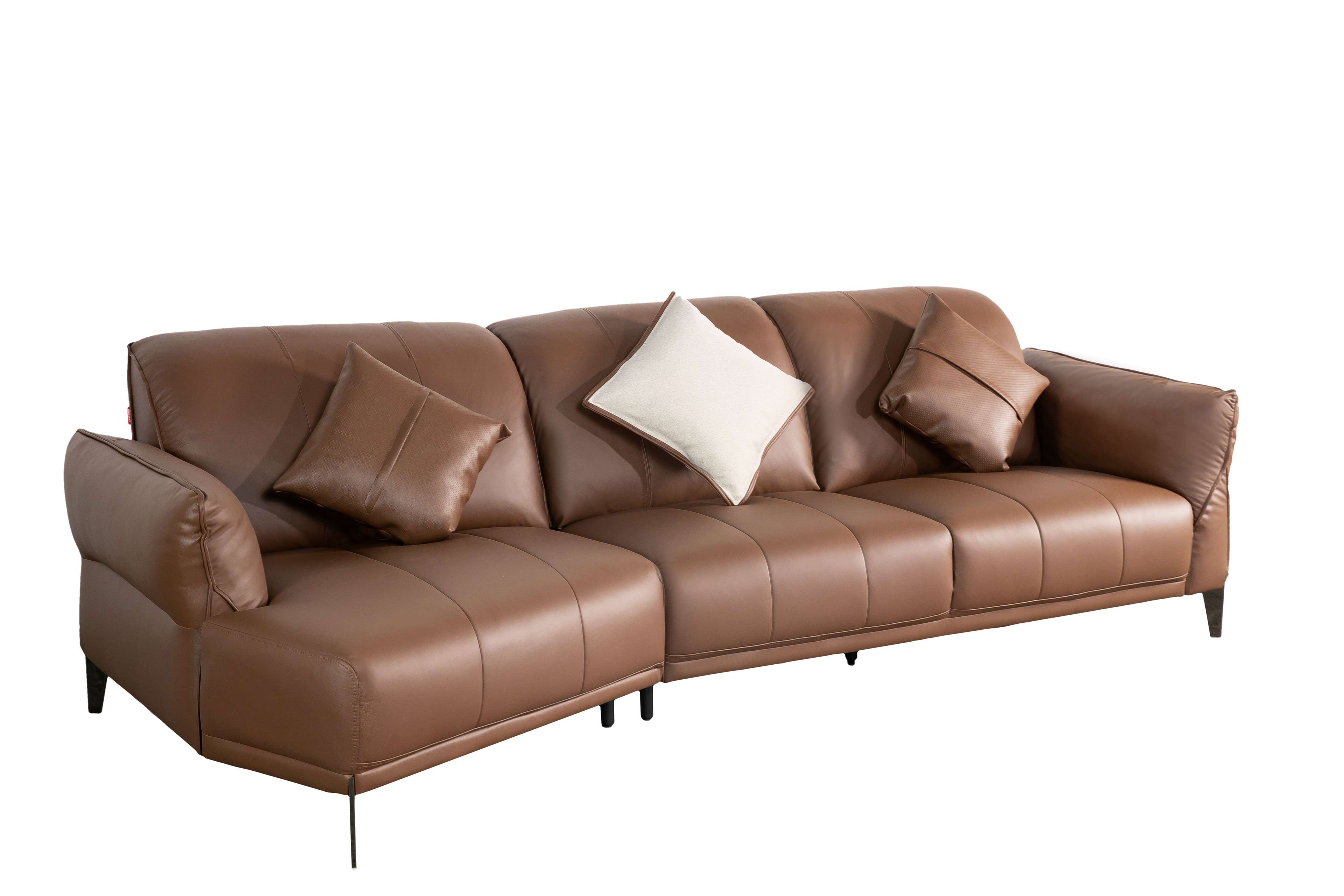 Sofa văng/băng Kuka 9626 Da bò thật tiếp xúc Màu da bò 2920/3160*1370*890
