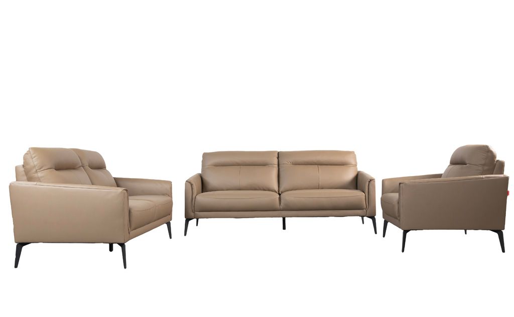 Sofa văng/băng Kuka KF.098 Da bò thật tiếp xúc Màu nâu nhạt 192*88*87