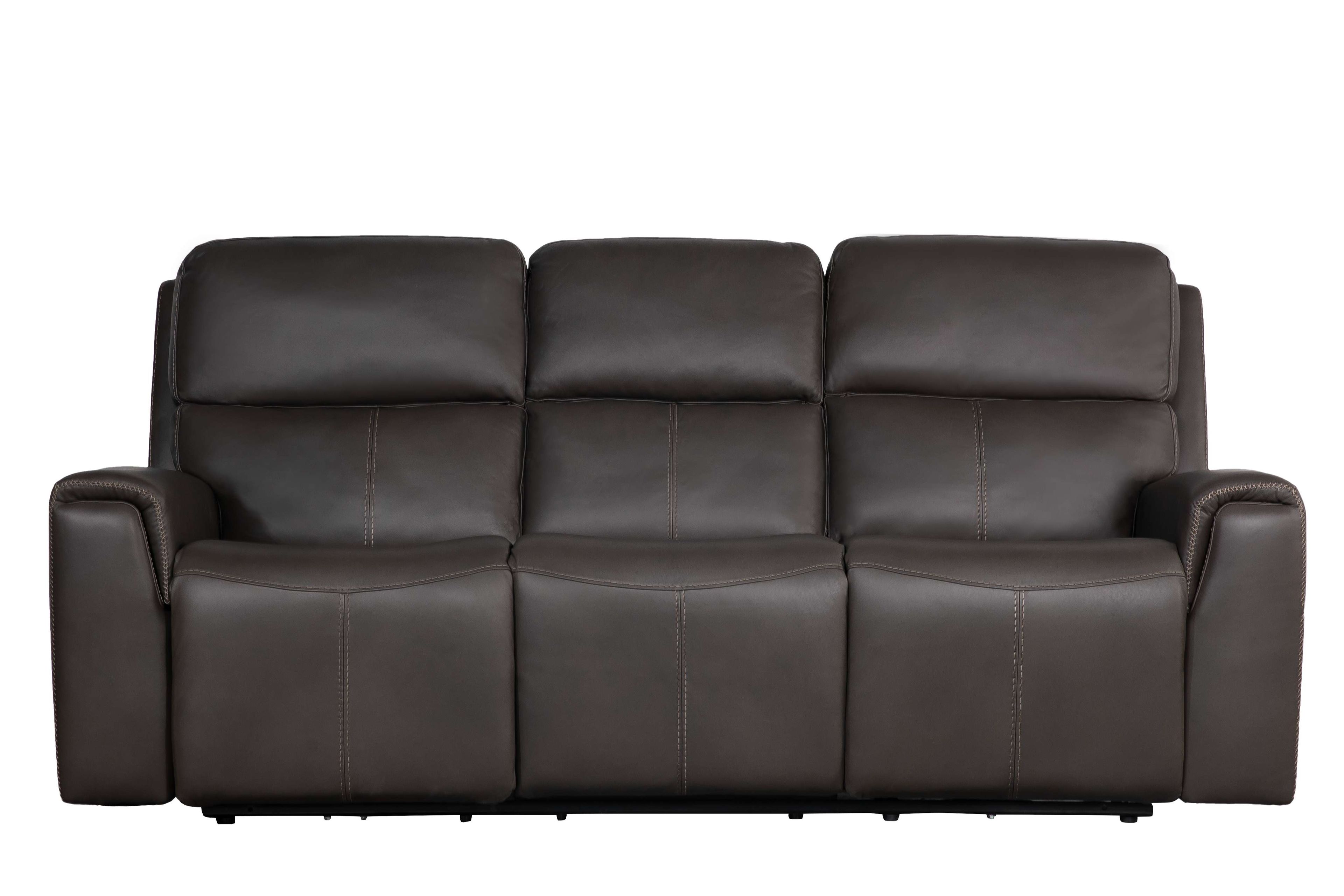 Sofa văng/băng điện 3 chỗ Kuka KME.822 Da bò thật tiếp xúc Màu ghi đậm 220 x 99/168 x 104