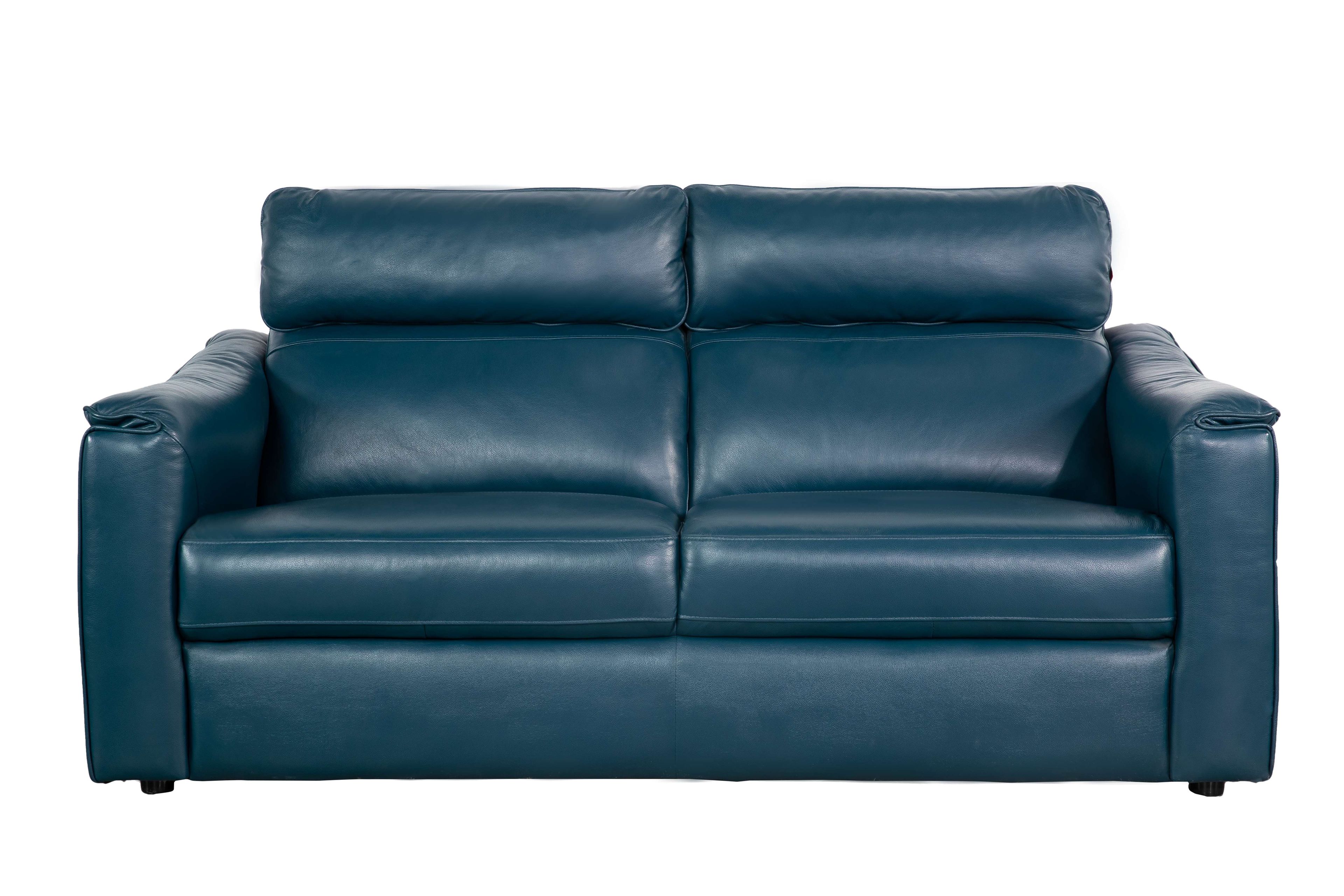 Sofa văng/băng Kuka KM.5035 Da bò thật tiếp xúc Màu xanh 190x92x98