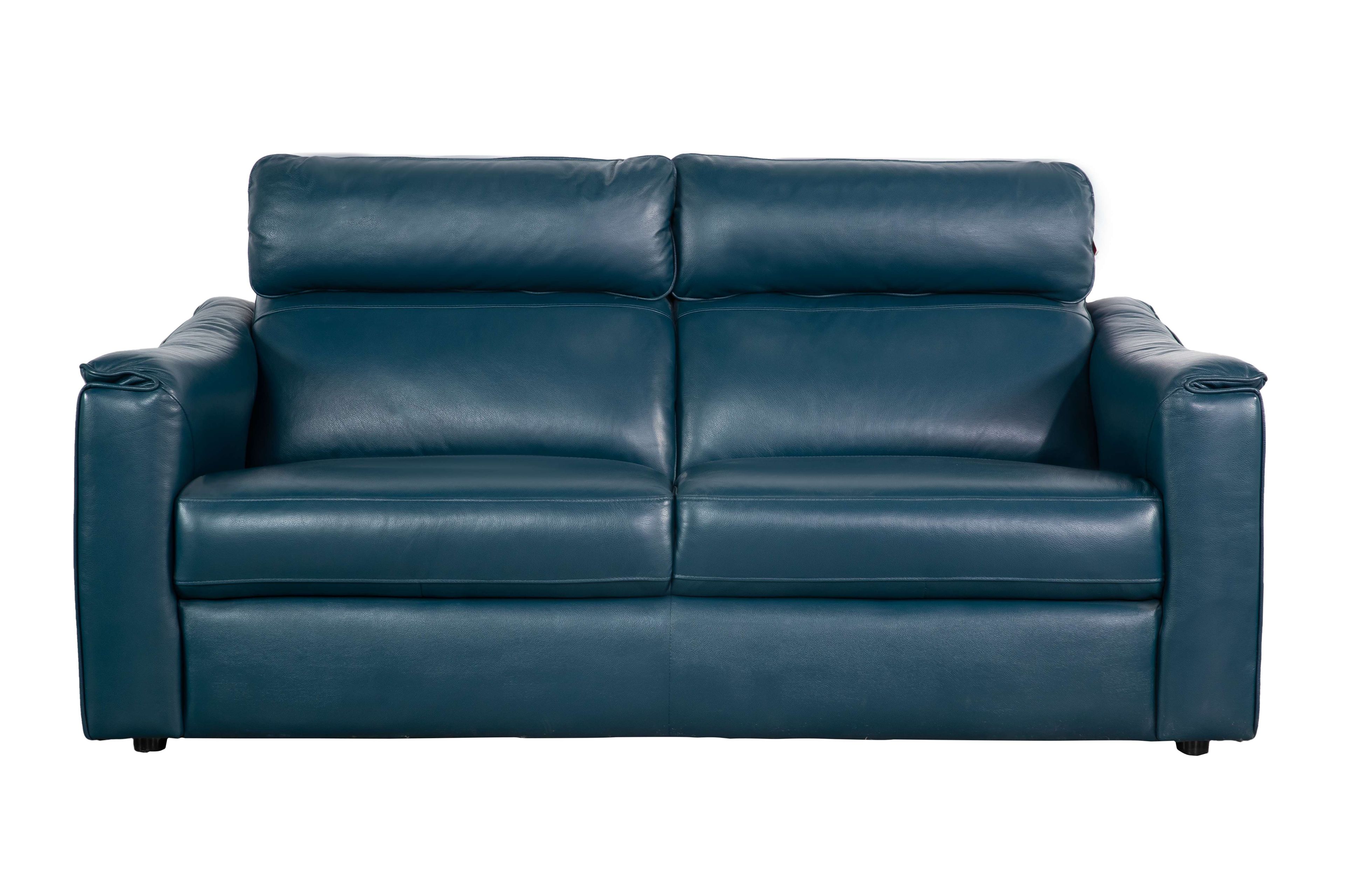 Sofa văng/băng Kuka KM.5035 Da bò thật tiếp xúc Màu xanh 190x92x98