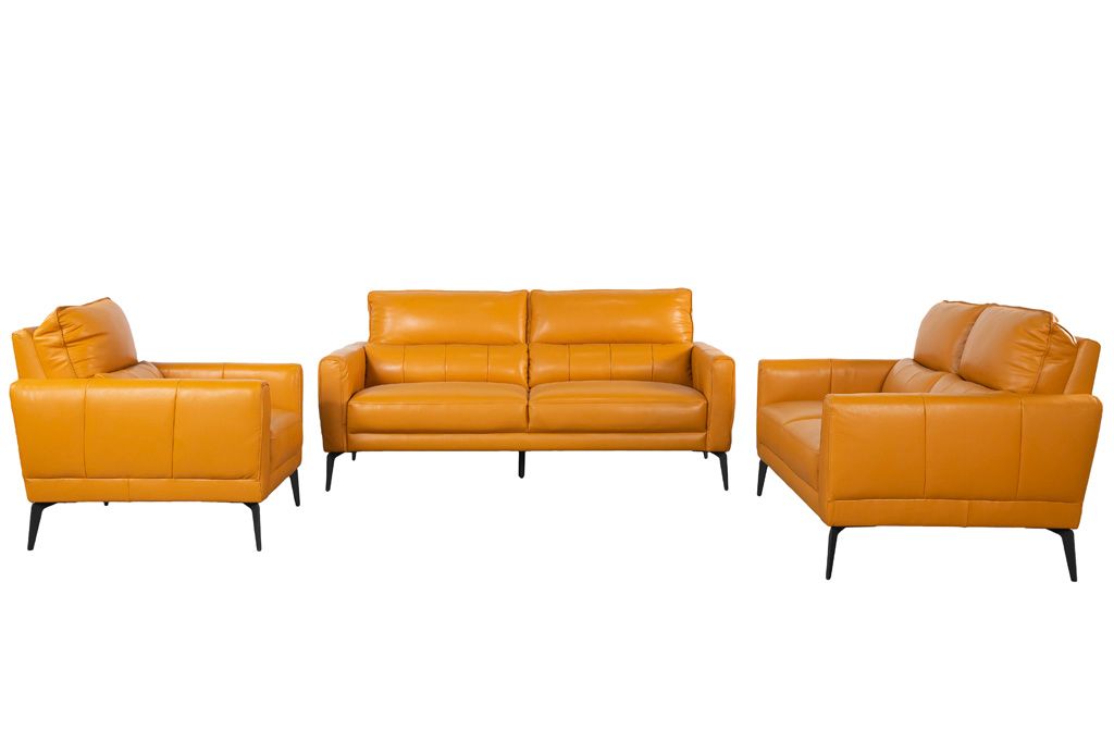 Sofa văng/băng kuka KT.035 Da thật 100% Màu ghi đậm 189x96x89