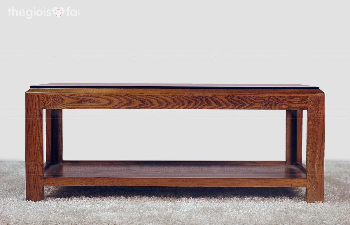 Bàn trà gỗ mặt kính Duplex