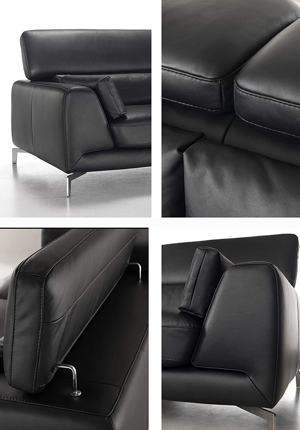 Bộ Sofa da bò nhập khẩu Italia – VENDOME (1 văng – 1 đôn)