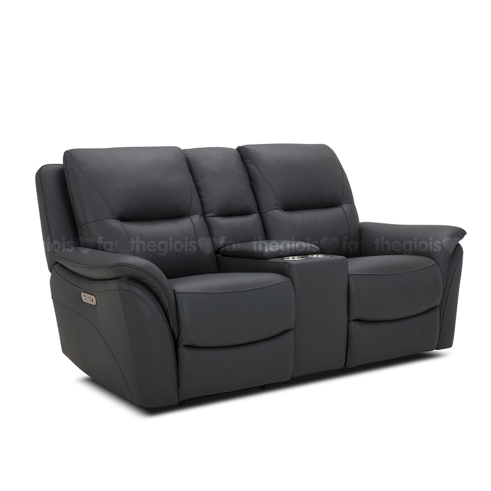 Sofa văng da điện 2 chỗ Kuka KME.822 (có hộp đựng cốc)
