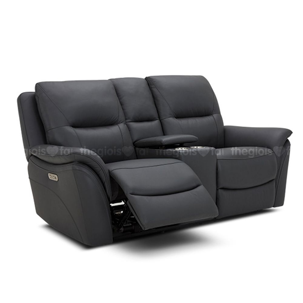 Sofa văng da điện 2 chỗ Kuka KME.822 (có hộp đựng cốc)