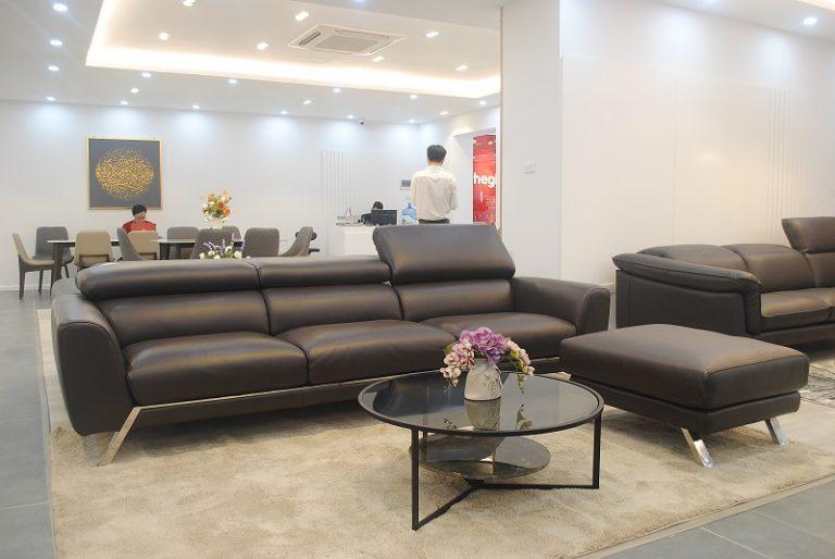 Sofa chữ L da nhập khẩu Ý Artemis