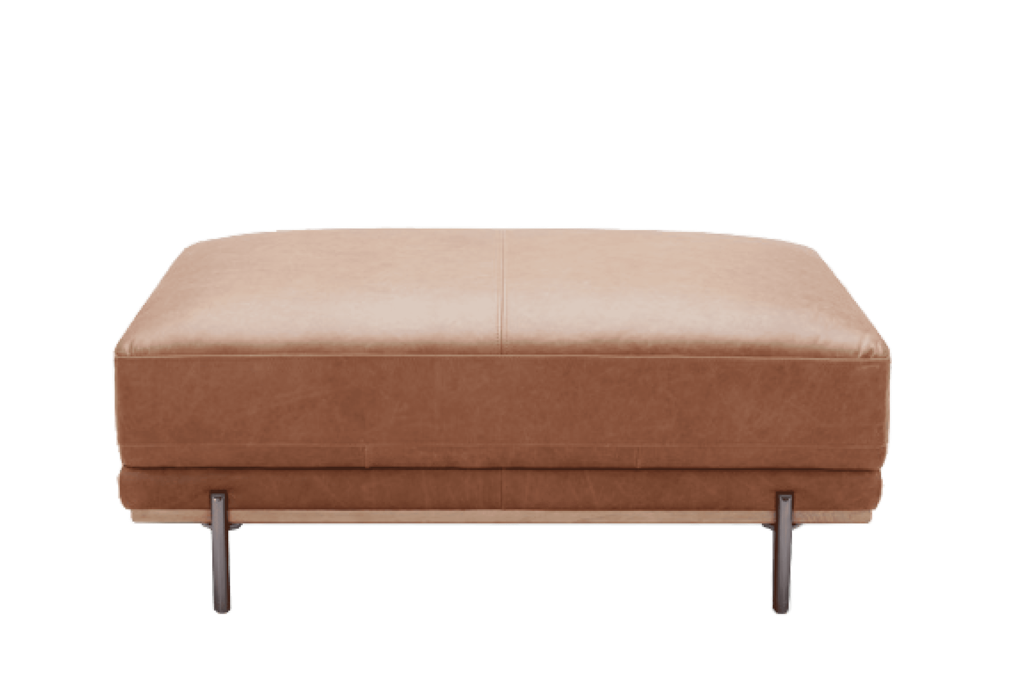 Đôn chữ nhật Kuka 5607 da bò thật 100% màu nâu nhạt (M9922) 75x55x48