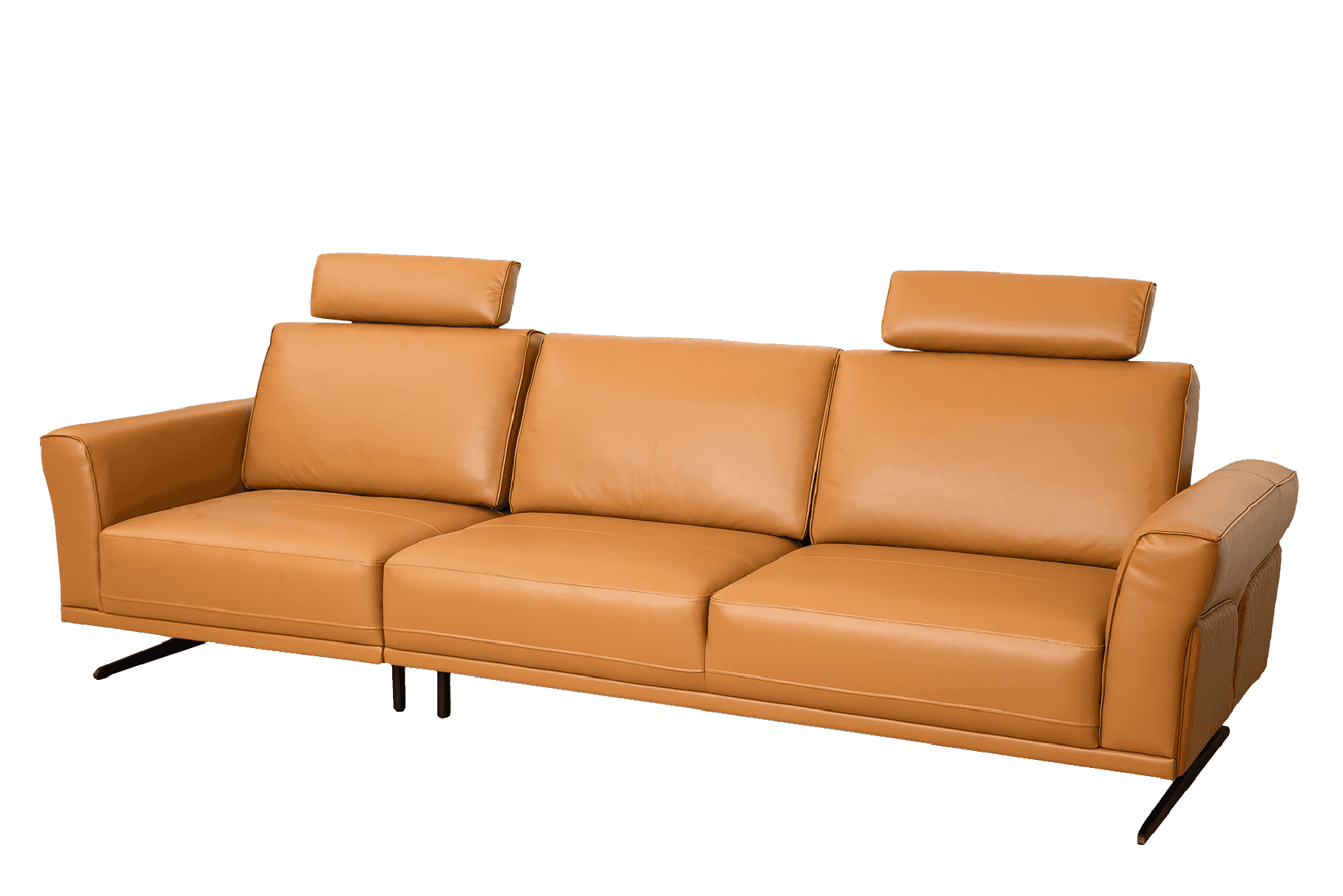 Ghế Sofa văng/băng Kuka 9613 Da thật 100% Màu da bò 367x170x104