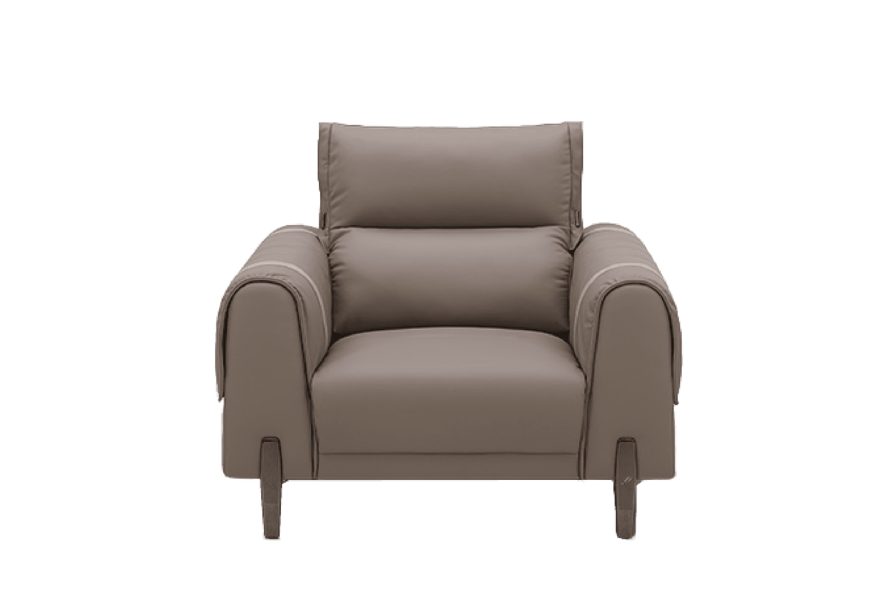 Sofa Đơn Kuka 8179 da bò thật tiếp xúc màu nâu (U632042) 110x102x79