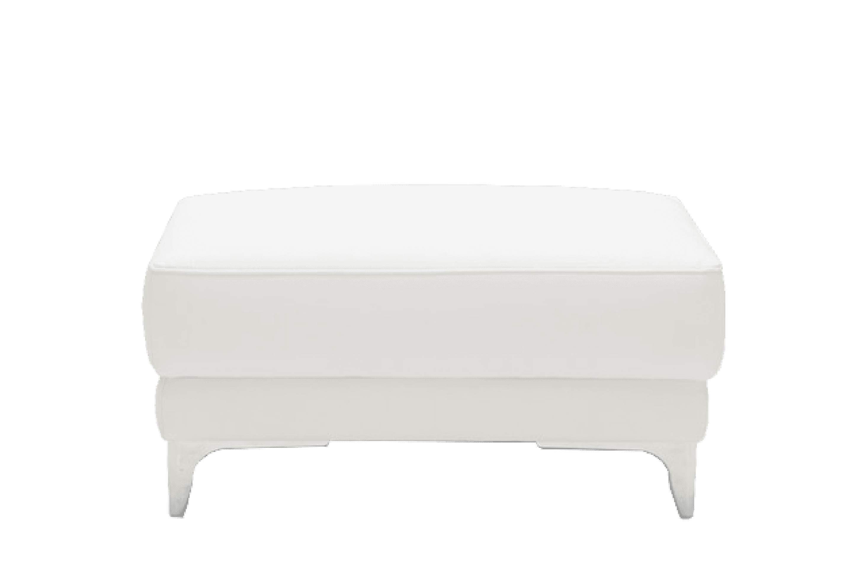 Đôn chữ nhật Kuka 1893B da bò thật 100% màu ghi nhạt (M5653) 85x60x43