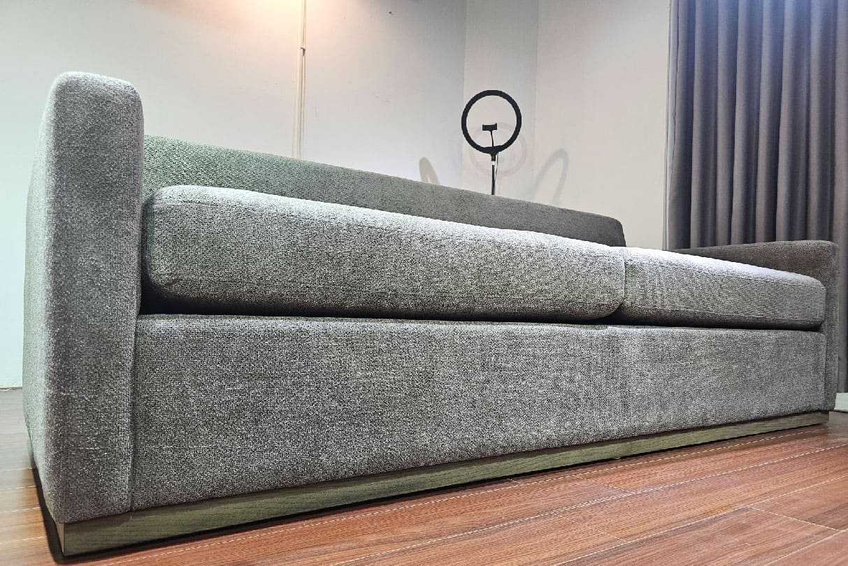 Sofa Văng Sofaland OPAL vải màu ghi đậm 218x91x81