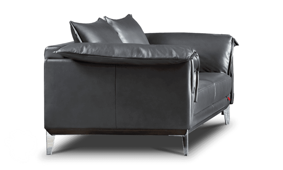 Sofa Đơn Kuka KUKA 123 da bò thật 100% màu ghi đậm (O7603) 102x100x92