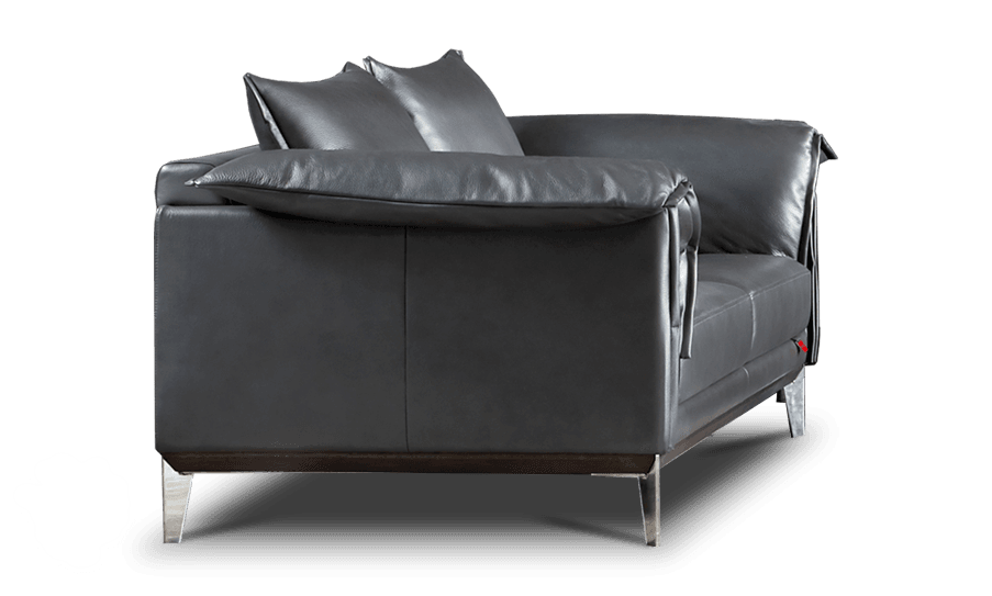 Sofa Đơn Kuka KUKA 123 da bò thật 100% màu ghi đậm (O7603) 102x100x92