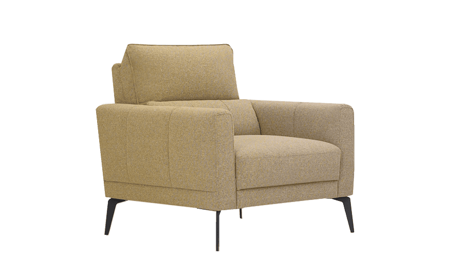 Sofa đơn Kuka KT.035 Da bò thật tiếp xúc Màu be 89x96x89