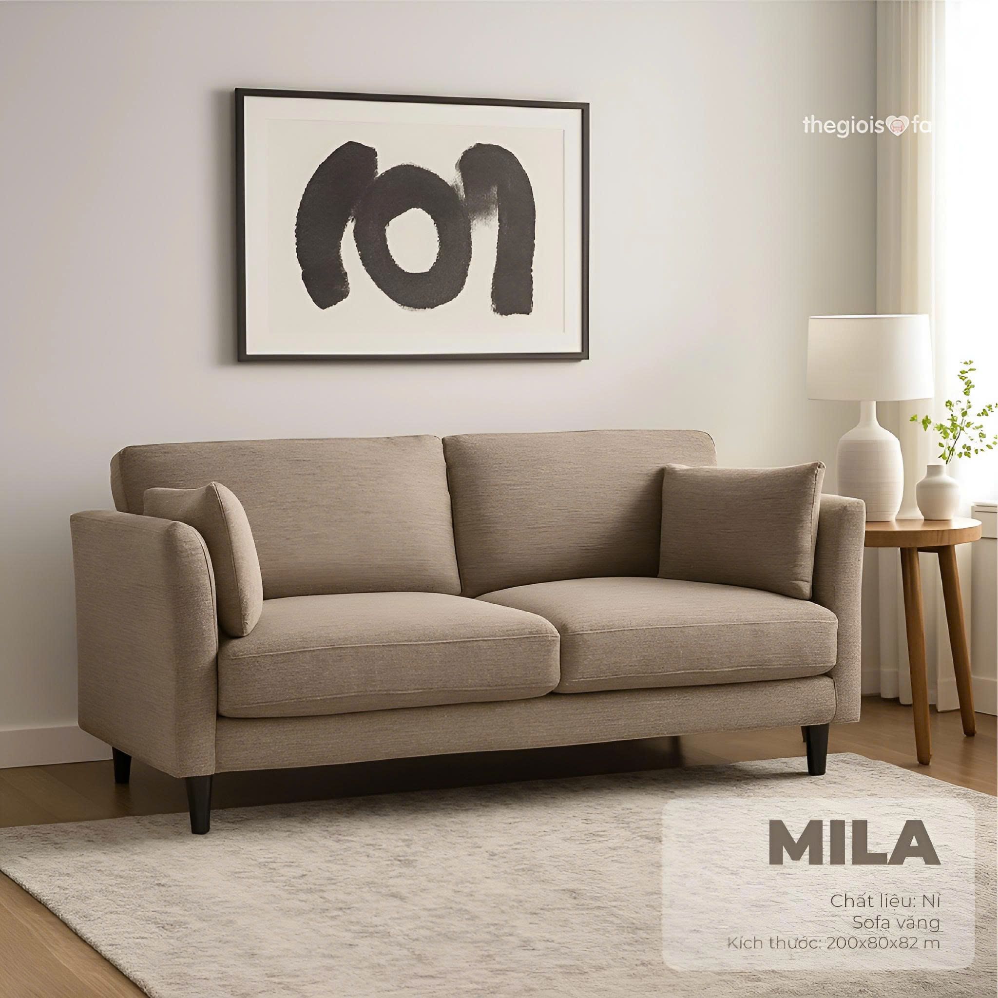 Sofa Văng Sofaland MILA nỉ Màu SFL-11 140x80x82