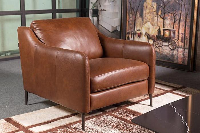 Sofa đơn chất liệu da đầy uy nghi và đẳng cấp cho phòng khách