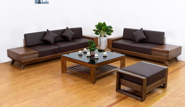 sofa gỗ sồi mỹ 