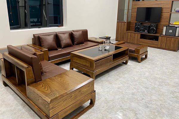 Mẫu Sofa gỗ sồi Nga cao cấp