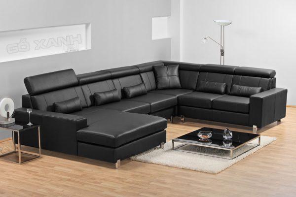 Sofa góc chữ U phù hợp với phòng khách rộng