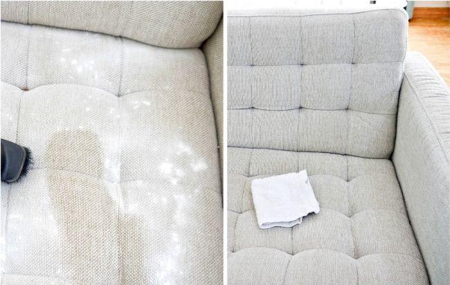 Làm sạch ghế sofa bằng baking soda