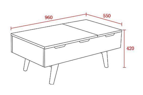 Kích thước và chiều cao bàn trà hình chữ nhật tiêu chuẩn