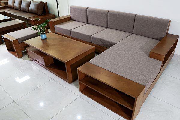 Sofa gỗ sồi Nga cho phòng khách nhỏ