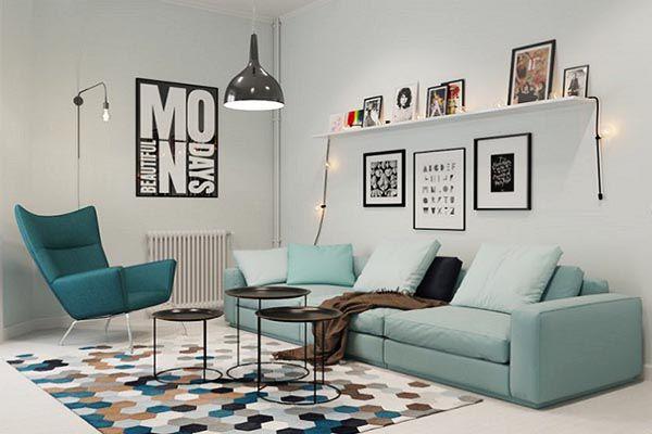 Màu Pastel được ứng dụng nhiều trong thiết kế nội thất phòng khách hiện đại