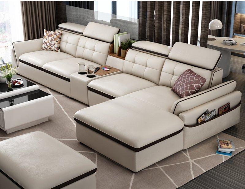 Bộ bàn ghế Sofa chữ L giúp lấp đầy khoảng trống trong góc của phòng khách