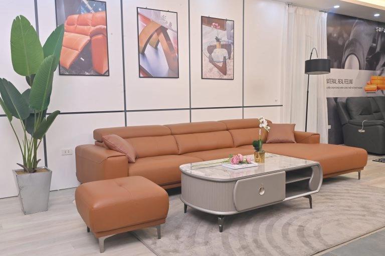 Sofa góc trái Sofaland Nevada Da tiếp xúc