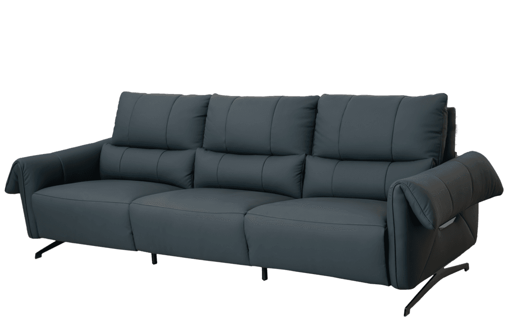 Ghế Sofa văng/băng Kuka KG.160 Da thật (100%) chỉnh điện Màu xanh 276x99/157x96
