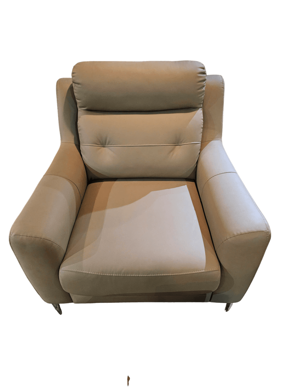 Ghế Sofa đơn Sofaland Hilbert Da bò thật tiếp xúc Màu ghi nhạt 98x90x103