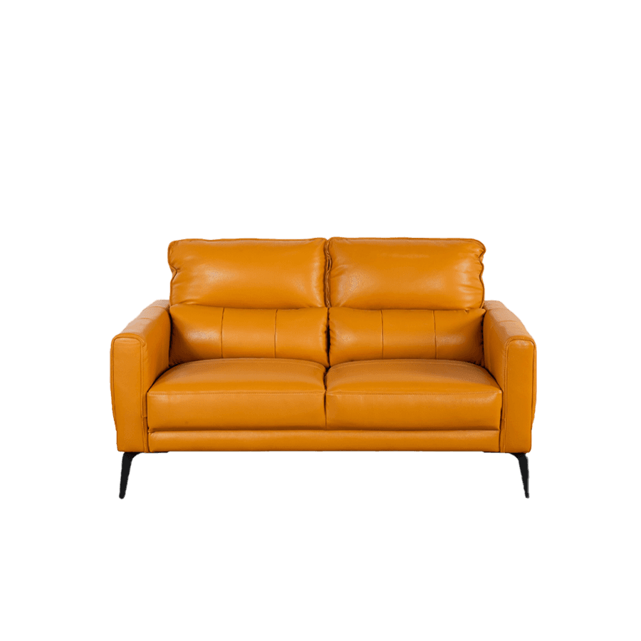 Sofa Văng Kuka KT.035 da bò thật tiếp xúc màu vàng da bò (M5658) 150x96x89