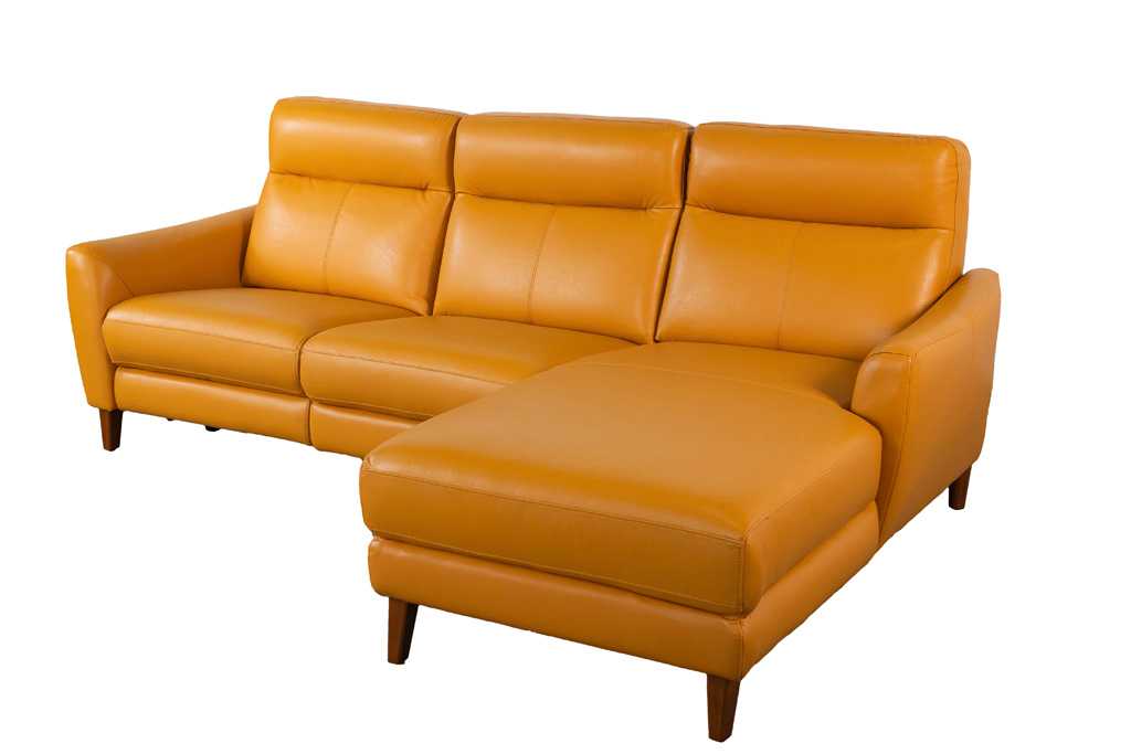 Sofa góc trái Kuka 5318E Da thật (100%) Màu da bò 217x172x102