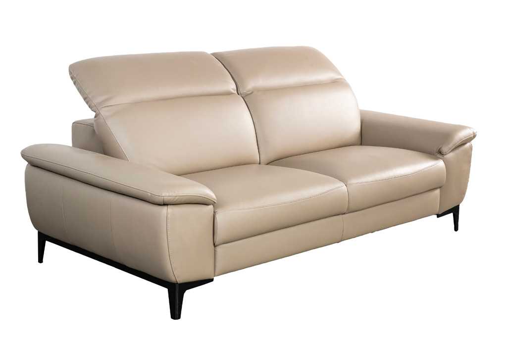 Sofa văng/băng Satis DIXIE Da thật (100%) Màu nâu nhạt 2120 x 1570/1050 x 1030/800