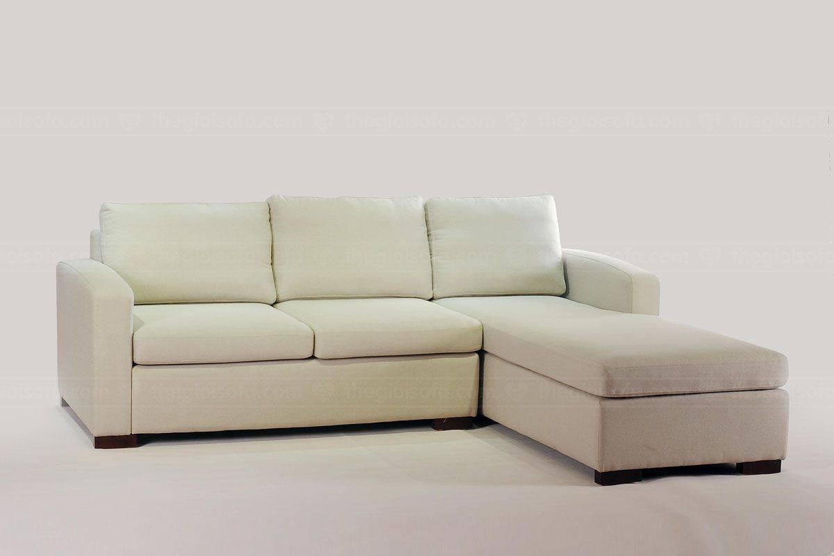 Mẫu sofa góc chữ L màu kem sáng sang trọng cho phòng khách