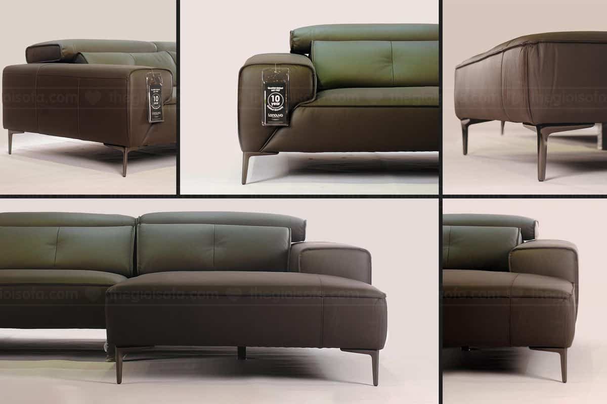 Sofa góc da nhập khẩu Malaysia 1130