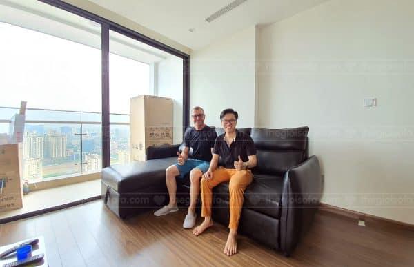 Bàn giao sofa giường Lisandra cho gia đình anh Hoàn ở West point Phạm Hùng, Nam Từ Liêm, Thành phố Hà Nội